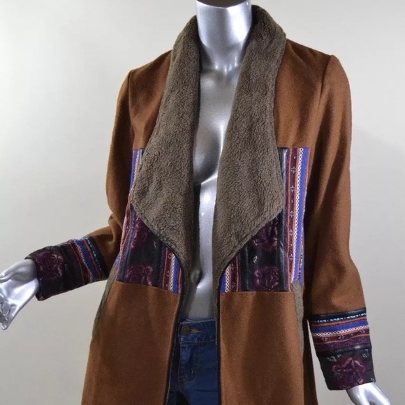 Aporia.As Long Bohemian Style Coat Jacket Small… - Picture 5 of 14